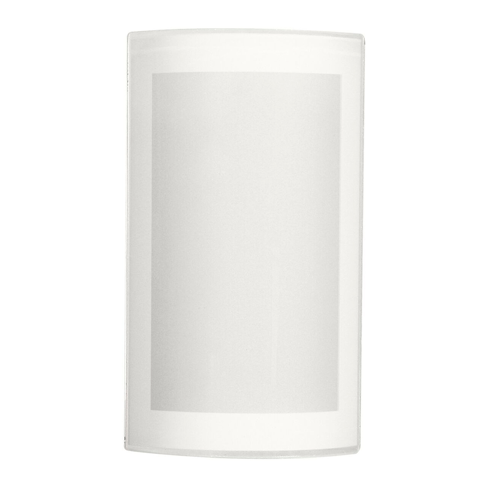 Arandela Filete Branca Alumínio e Vidro 18 cm P/ 1 Lâmpada E27 - Emalustres