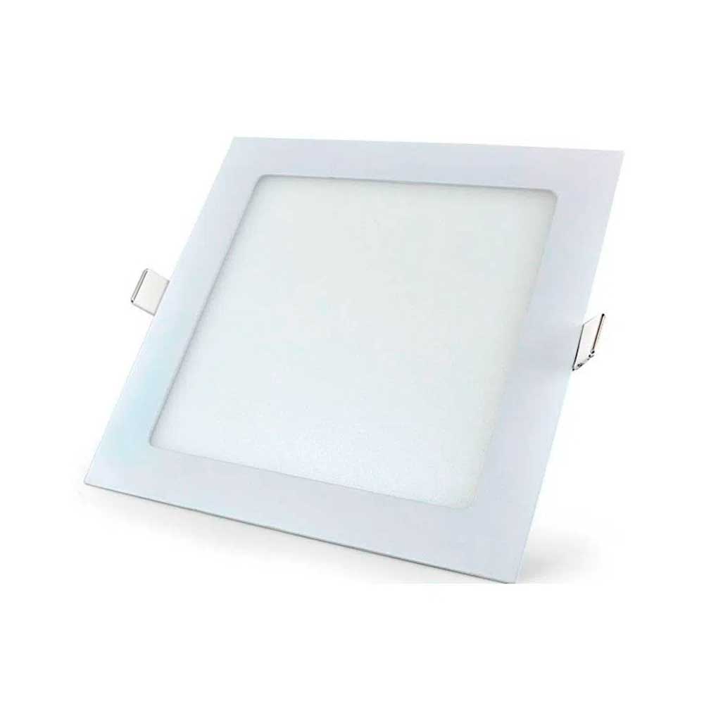 Painel Led Quadrado Embutir 12W Bivolt Luz Branca 17cm - Ourolux