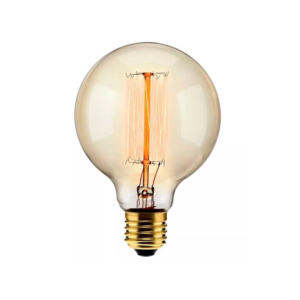 Lâmpada Filamento de Carbono G95 40W 220V Luz Amarela - Elgin