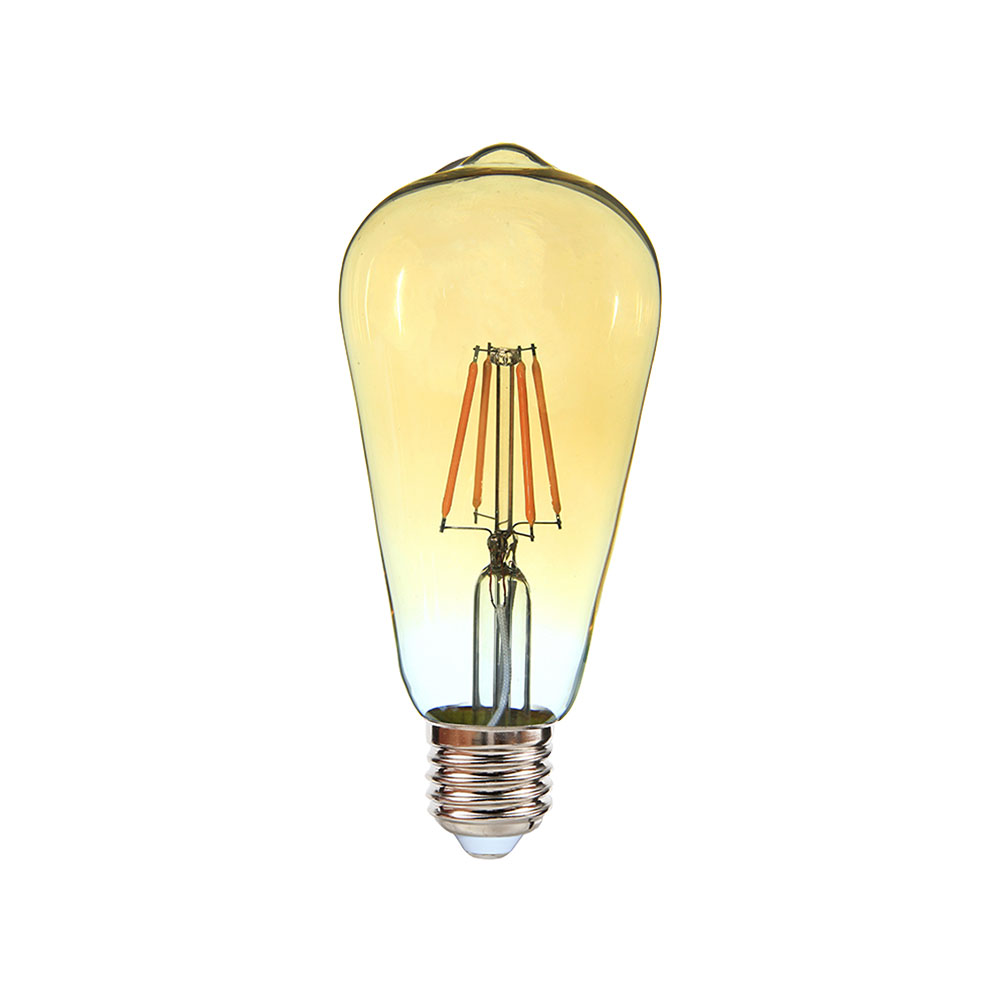 Lâmpada Led Filamento ST64 4W Bivolt Luz Amarela - Ourolux