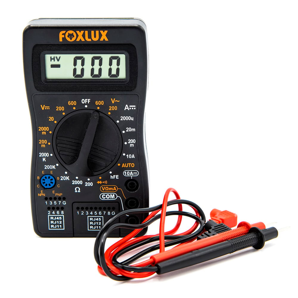 Multímetro Digital c/ Testador - FoxLux