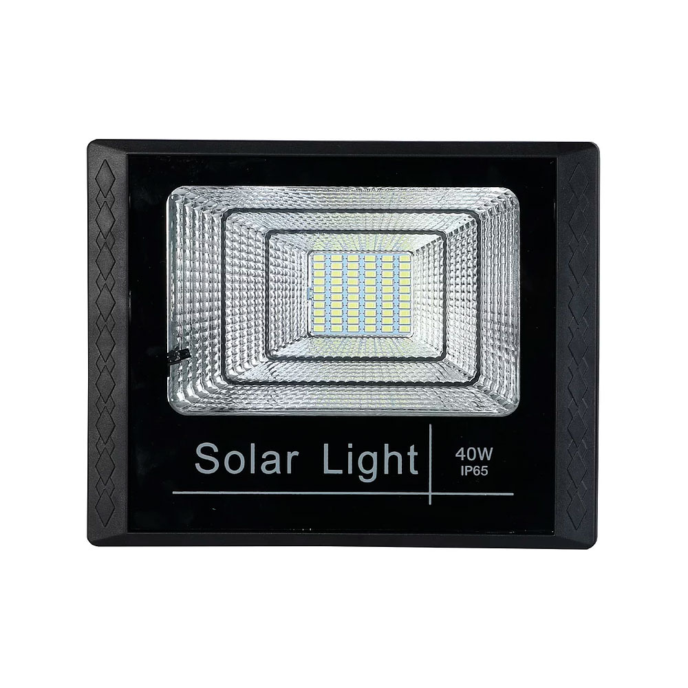 Projetor Led Solar c/ Controle Remoto Sensor de Luz 40W Luz Branca IP65 - Gaya