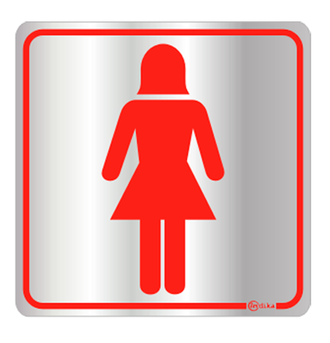 Placa de Aviso Sanitario Feminino Ii 16x16cm - C16002 16x16 - Indika