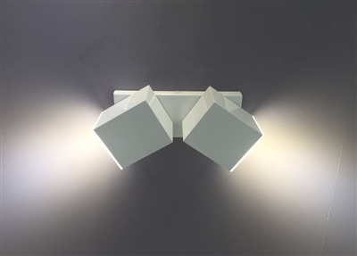 Arandela Cube Articulada Branca Alumínio P/ 2 Lâmpadas GU10 - Lustres Ideal